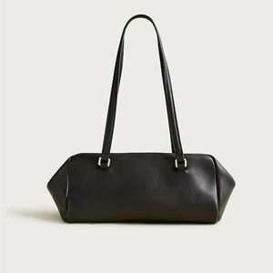New Jcrew Elegant Black Leather Shoulder Bag